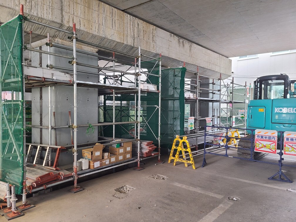 柱鋼板・耐震補強工事